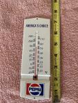Pepsi Vintage Metal Thermometer Sign Made in USA