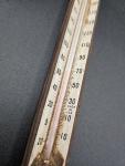 Vintage Wooden Brass Candy Jelly Thermometer, USA Made