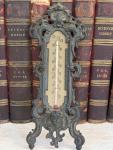 Vintage Cherub Wall Thermometer with Ornate Frame