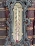 Vintage Cherub Wall Thermometer with Ornate Frame