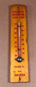 Vintage Chester Co. Mushroom Sales Thermometer