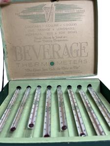 Ohio Thermometer Co Vintage Beverage Thermometers Set