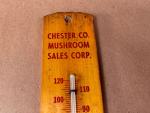 Vintage Chester Co. Mushroom Sales Thermometer