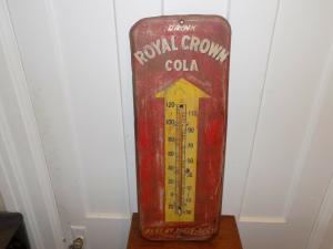 Royal Crown Cola Vintage Metal Thermometer
