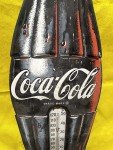 Vintage Coca-Cola Bottle Thermometer - 29" Tall