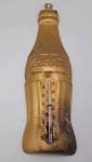 Coca Cola Bottle Shaped Antique Gold Thermometer