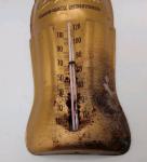 Coca Cola Bottle Shaped Antique Gold Thermometer