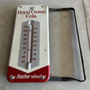 Royal Crown Cola Vintage Metal Advertising Thermometer 13.5