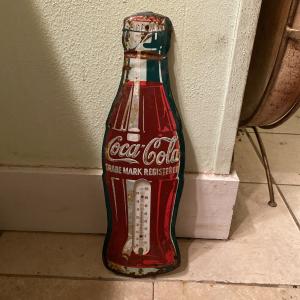 1950s Coca-Cola Bottle Advertising Thermometer Sign