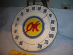 Vintage OK Used Cars Chevrolet Round Thermometer