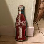 1950s Coca-Cola Bottle Advertising Thermometer Sign