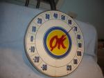 Vintage OK Used Cars Chevrolet Round Thermometer