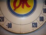 Vintage OK Used Cars Chevrolet Round Thermometer