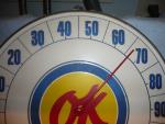 Vintage OK Used Cars Chevrolet Round Thermometer