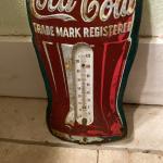 1950s Coca-Cola Bottle Advertising Thermometer Sign