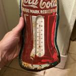 1950s Coca-Cola Bottle Advertising Thermometer Sign