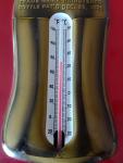 Coca-Cola Vintage Bottle Thermometer Sign Red & Gold