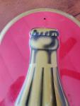 Coca-Cola Vintage Bottle Thermometer Sign Red & Gold