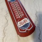 Large 27" Red Pepsi Cola Metal Thermometer Sign