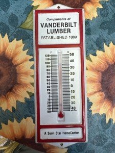 Vanderbilt Lumber Antique Advertising Thermometer 1869