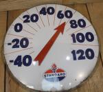 1950s Standard Oil Gas Station Glass Thermometer
