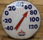 1950s Standard Oil Gas Station Glass Thermometer