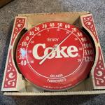 Vintage Coca-Cola Wall Thermometer with Original Box