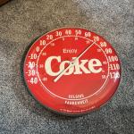 Vintage Coca-Cola Wall Thermometer with Original Box