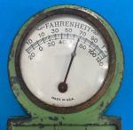 Vintage USA Metal Desk Thermometer