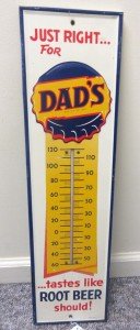 Vintage Dad's Root Beer Advertising Thermometer