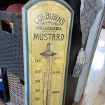 Colburn's Mustard 30" Wood Advertising Thermometer