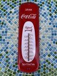 Coca-Cola Vintage Metal Thermometer Advertising Sign