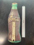 Coca-Cola 1950s Metal Bottle Thermometer Sign