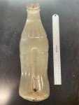Coca-Cola 1950s Metal Bottle Thermometer Sign