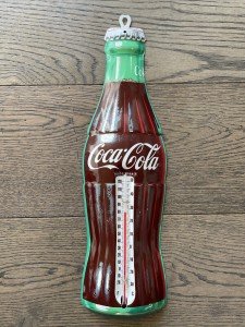 Donasco Coca-Cola Bottle Thermometer Advertising Sign
