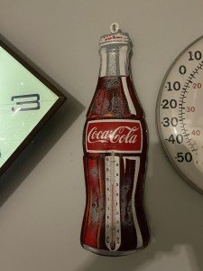 Vintage 1960s French Coca Cola Tin Thermometer