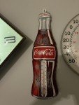 Vintage 1960s French Coca Cola Tin Thermometer