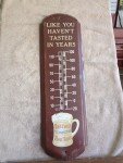 1950 Belfast Root Beer Thermometer Sign 27" x 8
