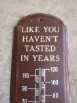 1950 Belfast Root Beer Thermometer Sign 27" x 8