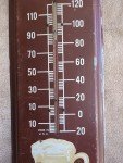 1950 Belfast Root Beer Thermometer Sign 27" x 8