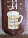 1950 Belfast Root Beer Thermometer Sign 27" x 8