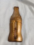 Coca Cola Bottle Thermometer - Vintage Gold Tin