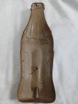 Coca Cola Bottle Thermometer - Vintage Gold Tin