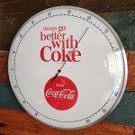 Coca-Cola Vintage Round Glass Thermometer (12")