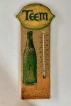 Vintage Teem Soda Fountain Tin Thermometer