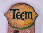 Vintage Teem Soda Fountain Tin Thermometer