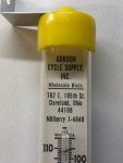 Antique Gordon Cycle Supply Glass Thermometer