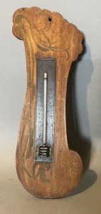 Art Nouveau Floral Antique Thermometer