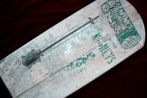 1930s Ramon's Brownie Pills Wooden Thermometer Sign