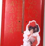 Anheuser-Busch Beer Thermometer with Budweiser Girl